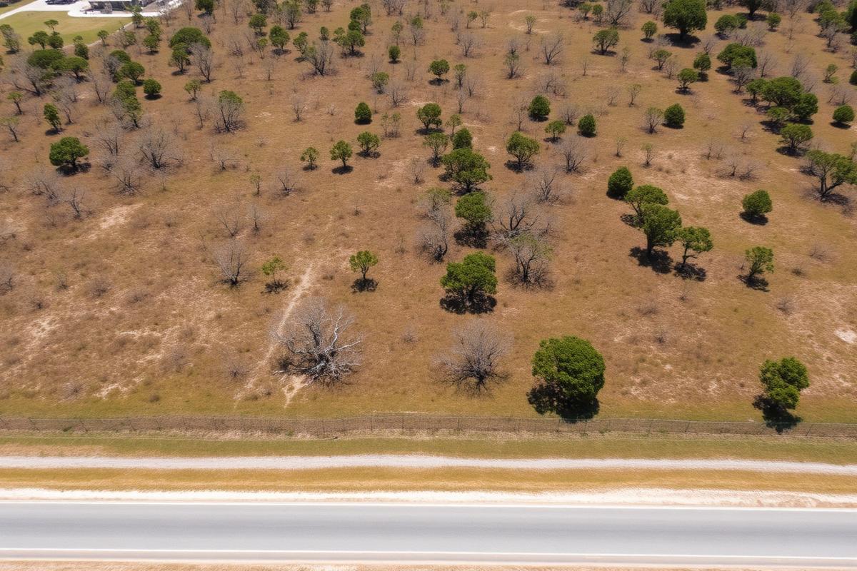 Aerial view of Blanton Road · Unentitled Road Frontage